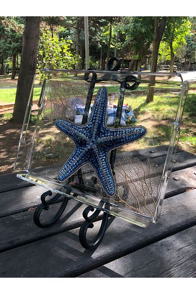 Queen Bee İstanbul Marine Series Plexiglass Tray Starfish 40x30cm