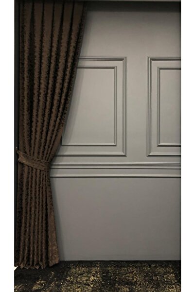 rendecioğlutekstil Fon Perde Milas Desen Jakar Fonluk 80*270 Sık Pileli