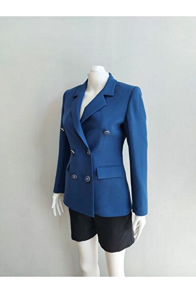 donna attraente Indigo Blazer Ceket