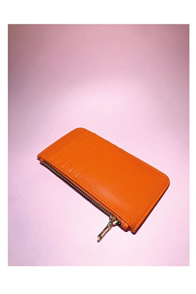 Sosyete Dünyası محفظة حامل بطاقات برتقالية نسائية