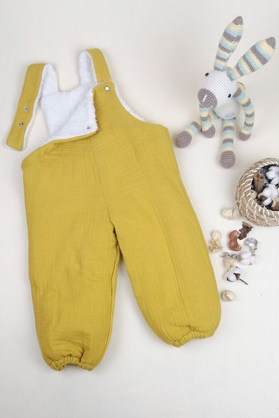 la mure baby Autumn & Winter Muslin Baby Kids Jumpsuit 4 Layers Muslin & Wellsoft