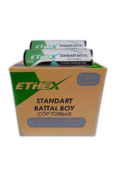 Ethex Standard King Size Garbage Bag 20 Pack 75 X 90 Cm Black