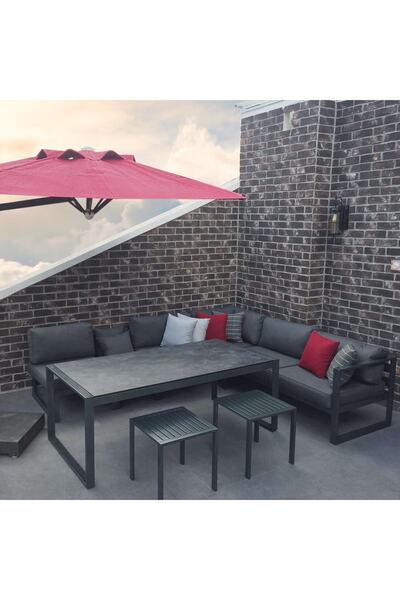 MAGIC FACE Metal Bahçe Balkon Ve Dış Mekan Köşem Takımı