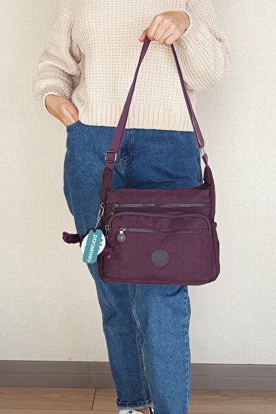 NEMO GROUP Geantă de damă mov cu curea încrucișată Geantă de umăr cu mai mult...