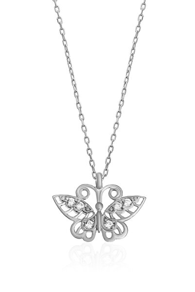 LOTUS JW Minimal Kelebek Kolye - 925 Ayar Gümüş Kolye