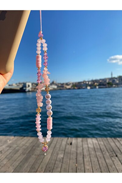 Galibarda Pembe Kuvars Cicek Charm