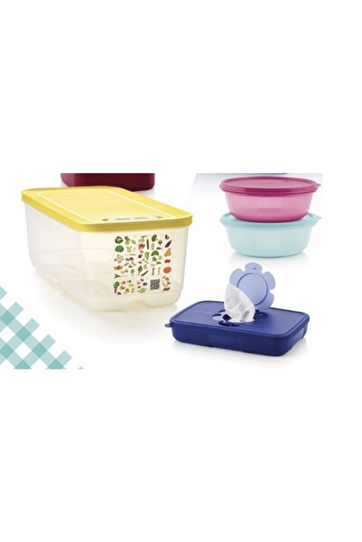 Tupperware 3 Lü Saklama(sera,saklama,ıslak Mendil Kutusu)