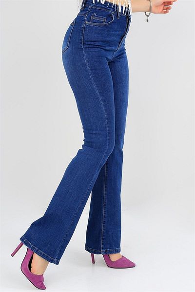 SANTA BELLA Blue Flare Leg Jean Recuperare pentru femei cu talie super înaltă