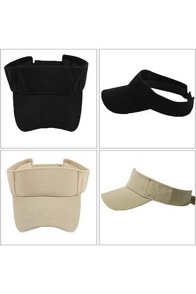 Açık Butik Unisex UV Protective Sportsman Beach Visor Hat Set of 2