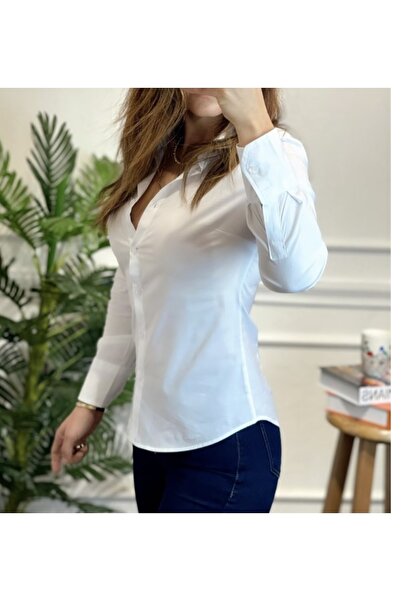 KAROL Beyaz Slim Fit Gömlek (DAR KALIP)