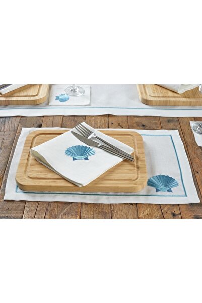 caka home design 2'li Peçete Mussel (mavi)