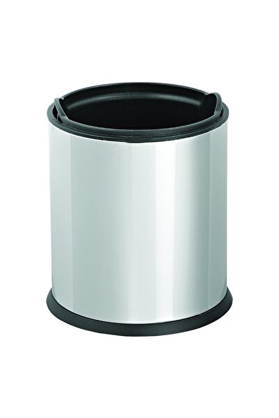 FNDHOME Lidless Trash Can 5 Lt. 304 Quality Stainless Steel Bathroom and Wc Accessory