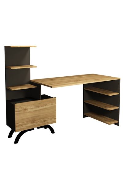 Kalender Dekor Olivia Dolaplı Bilgisyar Masası Çalışma Masası Kobe antrasit OL06