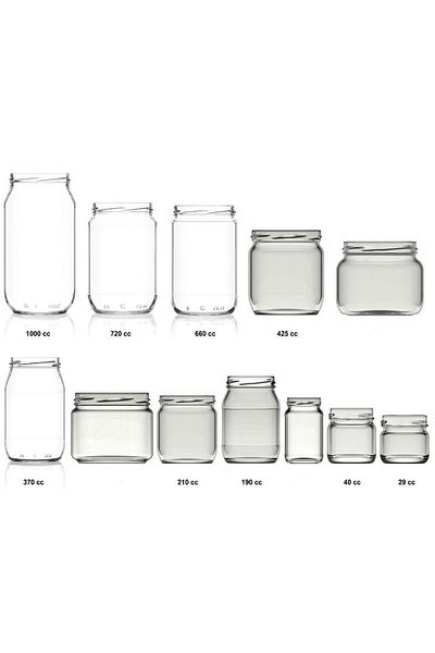 Paşabahçe Glass Jar with Gold Lid 425 Cc 10 Pieces Jam Honey