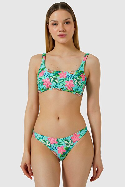 AYYILDIZ Bikini Set - Green - Floral