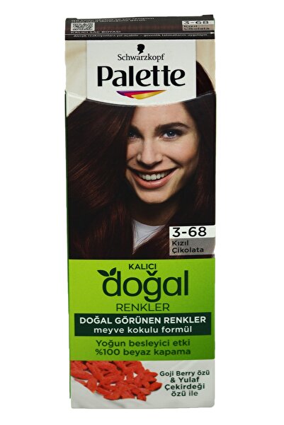 Palette Krem Saç Boyası Doğal Renkler 3.68 Kızıl Çikolata