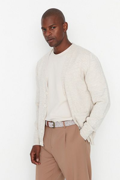 Trendyol Collection Cardigan - Beige - Regular fit