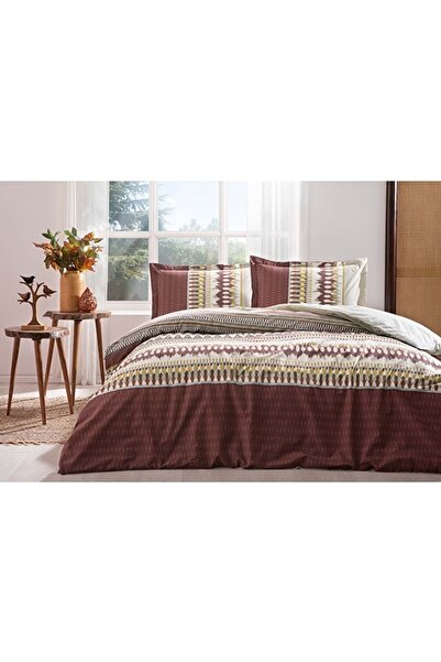 Özdilek Ranforce Çift Kişilik Nevresim Takımı-ıkat Bordo