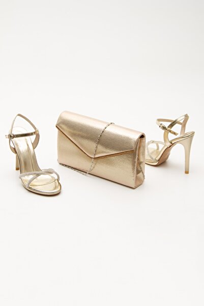 Mitto Women's Patent Leather Stone Evening Dress Shoes and Bag Set