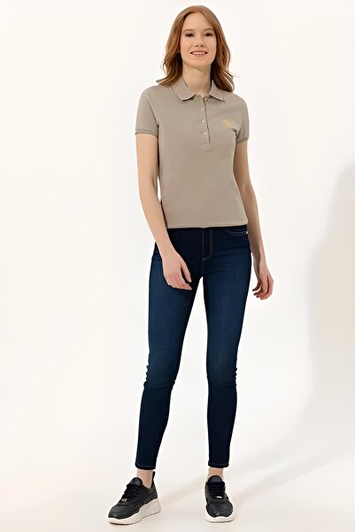 U.S. Polo Assn. Χακί γυναικείο μπλουζάκι