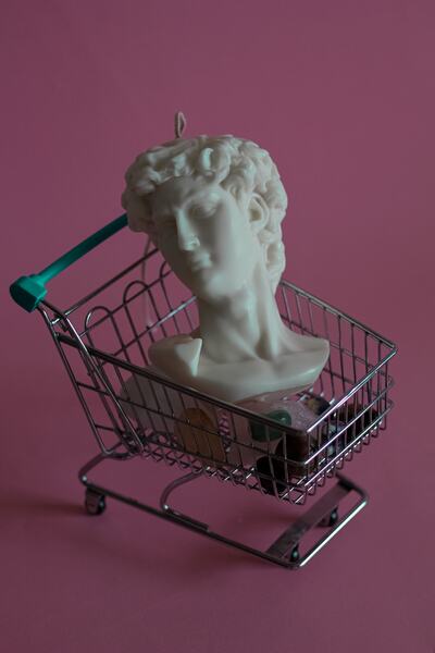 Morf Large David Candle | Büyük David Büst Şeklinde Okyanus Kokulu Vegan El Yapımı Mum | Heykel