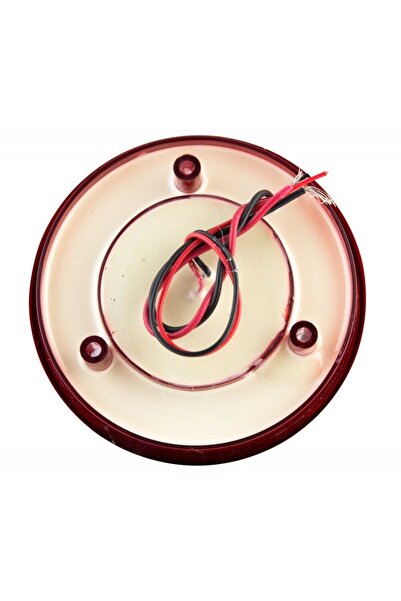 AHMET OTOMOTİV Yuvarlak Otobüs-minibüs Stop Lambası 19 Led 12/24v Sarı/kırmızı