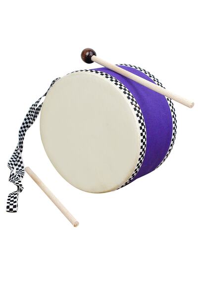 AyasEğiticiOyuncak Çocuk Davulu Ahşap Tokmaklı Deri Özel Üretim