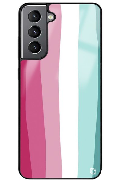 WANNA PROTECT Samsung S21 Fe Rainbow Rainbow Premium Patterned Glossy Phone Case