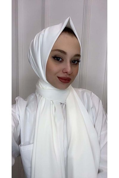 azra fashion Armine Trend Medina Silk Shawl White One Size