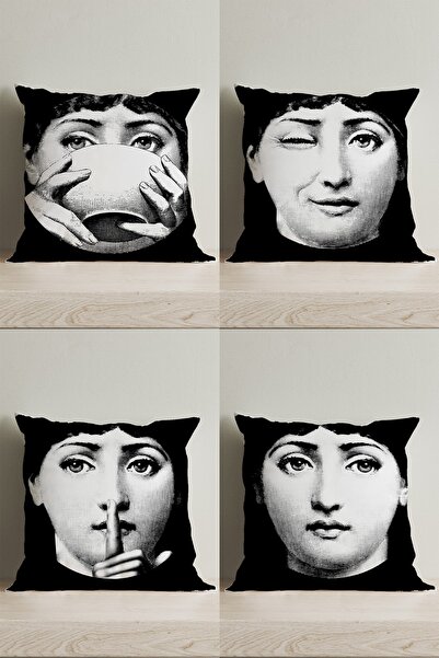 LadiesHome Husă de pernă decorativă, imprimată digitală, cu două fețe, cu des...