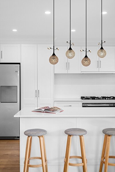 Avonni Avonnı Av-60366-4sy Sarı Kaplama Modern Avize E14 Metal Kristal 80x12cm