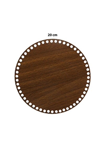 aladepo سلة خشبية قاعدة 20 سم جوز وجهين 3 مم ام دي اف