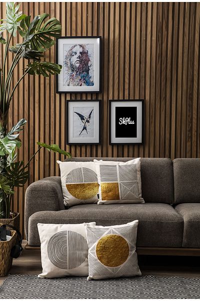 Skhome Husă de pernă decorativă din 8 piese, imprimată pe două fețe, cu design special (8LİKOM302)