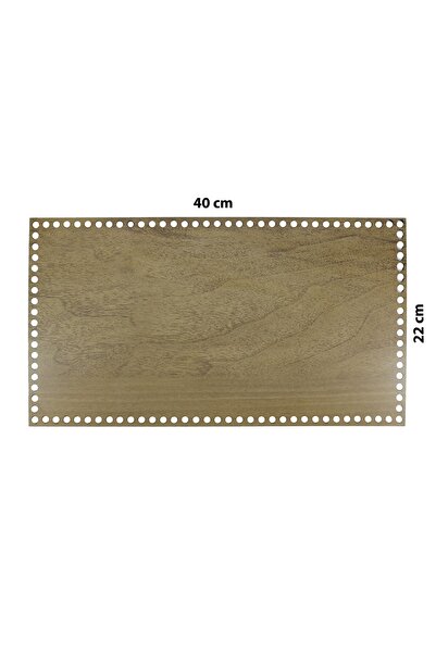aladepo Ahşap Sepet Tepsi Tabanı 40x22 Cm Açık Meşe Çift Yüz 3mm Mdf