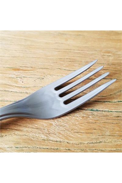 Deniz Party Store Silver Gray Plastic Disposable Fork Pack of 25