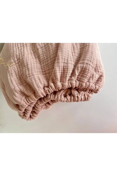 Anne Sesi ملاءة سرير جانبية متعددة الموسلين - 100% قطن عضوي، مطاط (حتى 65x95 سم)