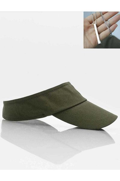 Çalıkuşu Συνδυασμός 2 τεμαχίων Unisex Uv Protective Visor Cap Visor Κολιέ καπέλο τένις Δώρο Emka