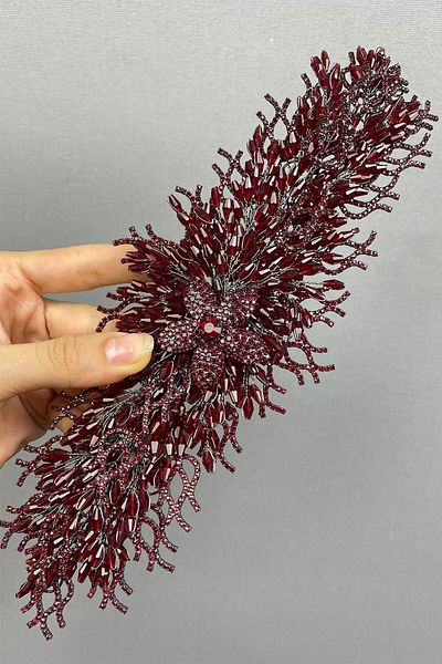 Hobigram تاج الزفاف Alya Henna المخصص للعرائس - تصميم خاص، إكسسوار، إنتاج عالي الجودة، طراز مثير للنظر - Gel