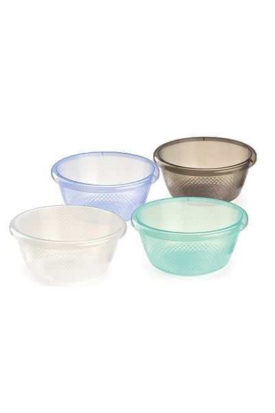 Melkan Home 4-Piece Basin Set & Washing Basin & Multi-Purpose Basin 9.5 Liter Wide Basin Set