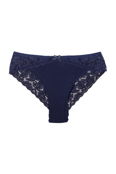 Zena Chiloți de damă din bumbac din 2 piese, cu detaliu din dantelă pe față și pe spate