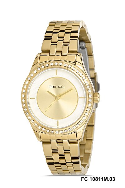 Ferrucci ساعة يد نسائية لون ذهبي FC 10811M.03