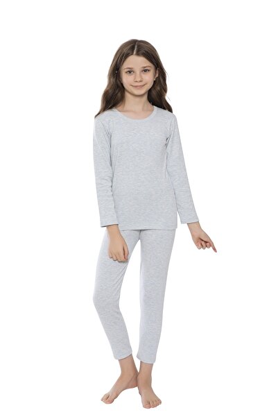 TOLIN Girl's Thermal Underwear Set Fleece-Lined Bottom and Top Set Cotton Fle...
