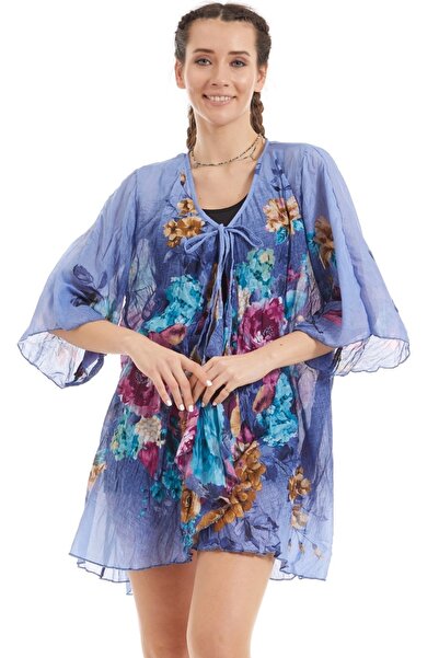 Newbutix Sile Cloth Turquoise Voile Bouquet Pareo