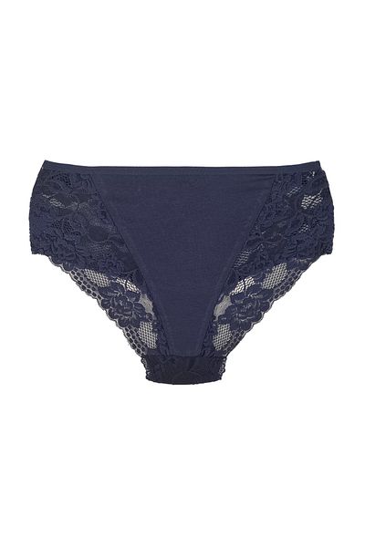 Zena Navy Blue Lace Plus Size Women's Panties