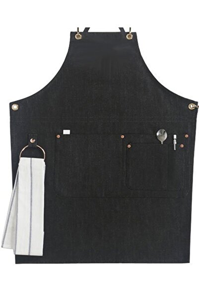 YDZ Boyundan Askılı Mutfak Önlüğü Master Chef Barista Cafe Restaurant Şef Gar...