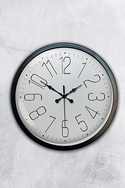 Kasva Concept ساعة حائط على شكل قفص طائر معدني أسود مقاس 40 سم