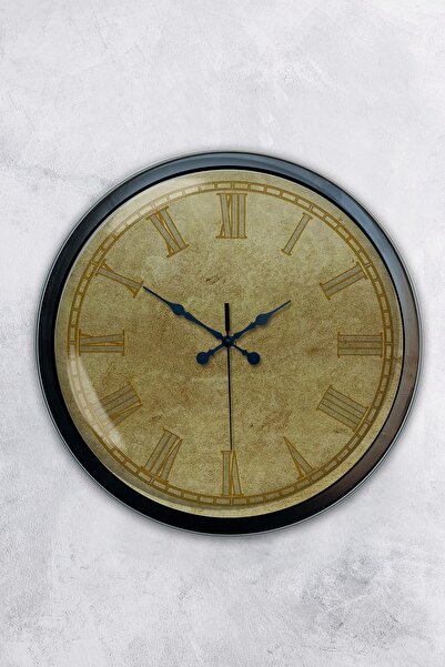 Kasva Concept ساعة حائط عين معدنية سوداء مقاس 40 سم