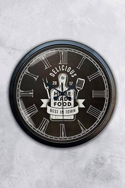 Kasva Concept ساعة حائط باريس 1807 معدنية سوداء مقاس 40 سم