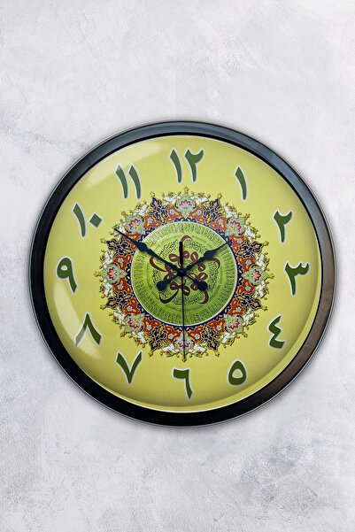 Kasva Concept ساعة حائط مزخرفة معدنية سوداء مقاس 40 سم