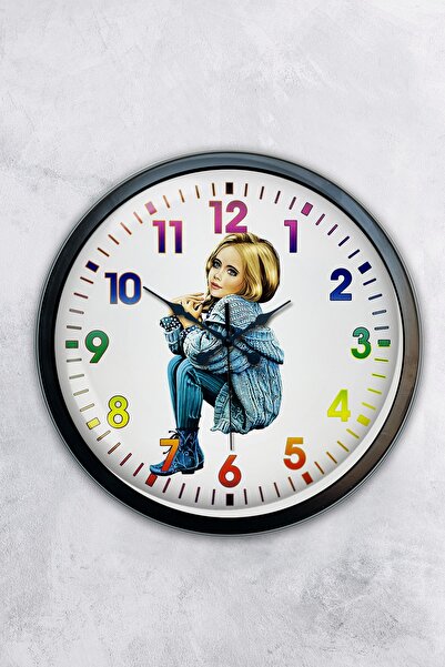 Kasva Concept ساعة حائط الجوزاء المعدنية السوداء 40 سم